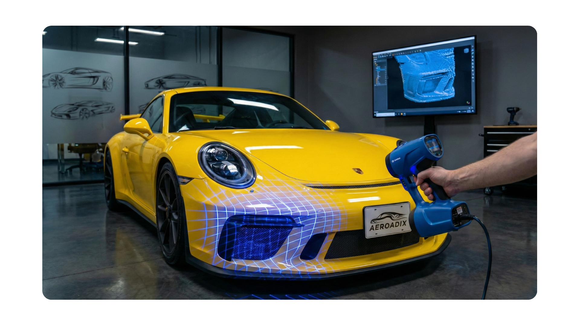 3D scanning a Porsche GT3 for precision aero fitment