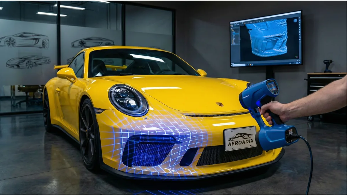 3D scanning a Porsche GT3 for precision aero fitment